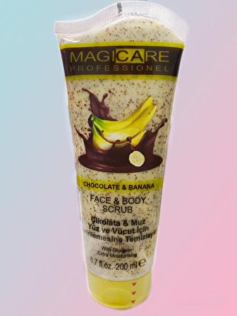Magicare Face & Body Scrub Choco & Banana 200 Ml Derinlemesine Temizleme