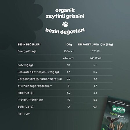 Organik Vegan Zeytinli Grissini - 55g