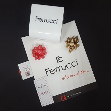 Ferrucci 1.Sınıf Çelik Takvimli Kadın Kol Saat+Bileklik 2 Yıl Garantili