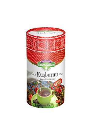 Lokman sena sultan Kuşburnu-Hibiskus Karışımlı Bitkisel Çay 42’li süzen poşet 