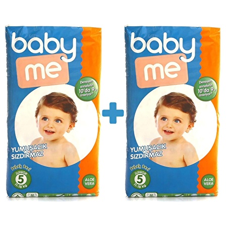 baby me Aloe Vera Junior 5 Numara Bebek Bezi 11-18 kg 100 adet