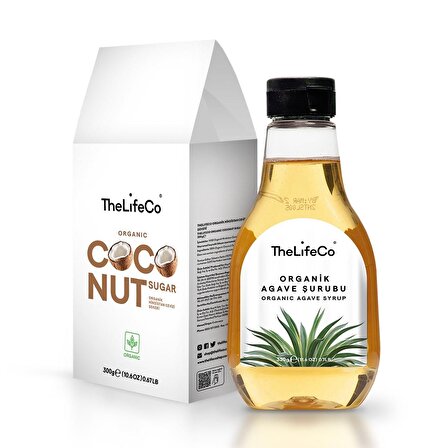 TheLifeCo Doğal Şeker Alternatifleri Paketi (Hindistan Cevizi Şekeri-Agave Şurubu 330gr)