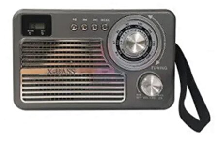 Radio YS-708BT FM/AM/ SW/USB/TF/AUX/3 Radyo Gri