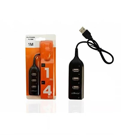 Platoon PL-5686 Si̇yah 4 Port USB 2.0 Hub Çoklayıcı