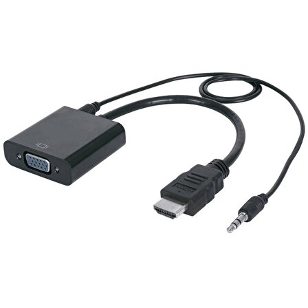 PL-7237 HDMI to VGA Çevirici Kablo Dönüştürücü Aparat