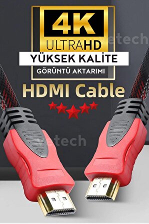 Vetech 10 Metre Full HD Hdmi Kablo TV Monitör Uydu Alıcısı PC Uyumlu HDMi Kablosu