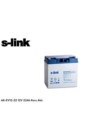 S-link AK-EV12-22 12v 22ah Bakımsız Kuru Akü