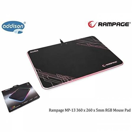 Addison Rampage MP-13 360x260x5mm RGB Mouse Pad