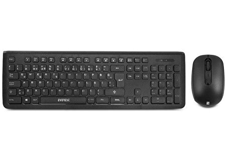 EVEREST PRESTY KM-62 Q Türkçe Kablosuz Multimedya Siyah Combo Klavye+ Mouse