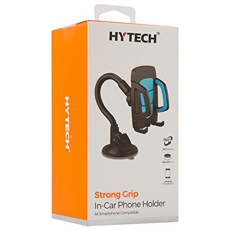 Hytech HY-XH20 Vantuz + Braketi 360 Derece Telefon Tutucu Siyah-Mavi