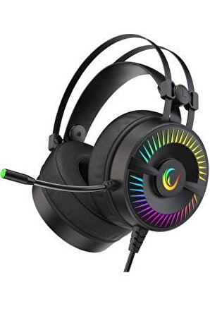 Rampage Rm-2019G X-Titan Mikrofonlu Stereo RGB Gürültü Önleyicili Oyuncu Kulak Üstü Kablolu Kulaklık