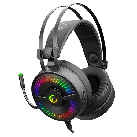 Rampage Rm-2019G X-Titan Mikrofonlu Stereo RGB Gürültü Önleyicili Oyuncu Kulak Üstü Kablolu Kulaklık