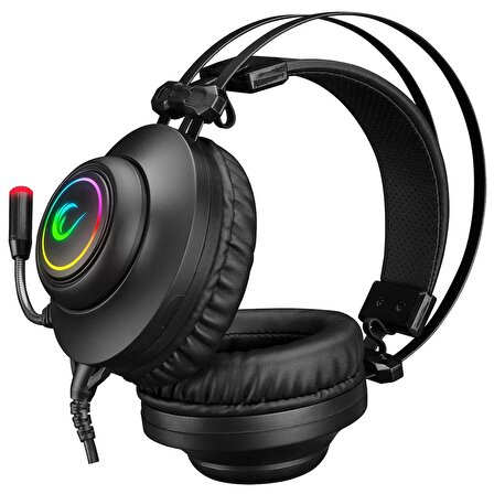 Rampage RM-K1 PULSAR Siyah Usb 7.1 Surround+Titreşim RGB Işık Efektli Gaming Oyuncu Mikrofonlu Kulaklık