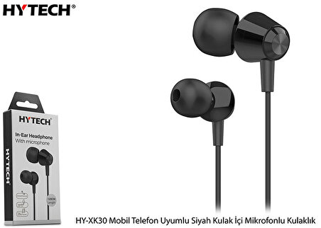 Hytech HY-XK30 Siyah Mikrofonlu Kulakiçi Kulaklık