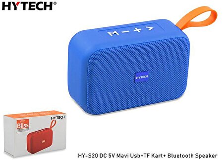 Hytech HY-S20 Mavi Usb+TF Kart DC 5V Bluetooth Speaker