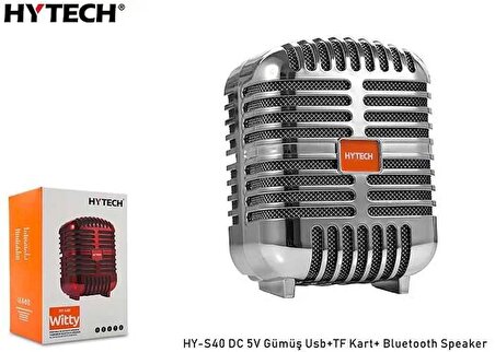 Hytech Hy S40 Dc 5V Bluetooth Speaker Gümüş Usb+Tf Kart / Hytech