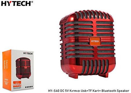 Hytech HY-S40 Kırmızı Usb+TF Kart DC 5V Bluetooth Speaker