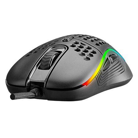 Rampage Smx-r85 Gentle 12800 dpi Siyah Rgb Ledli Süper Hafif Makrolu Gaming Oyuncu Mouse