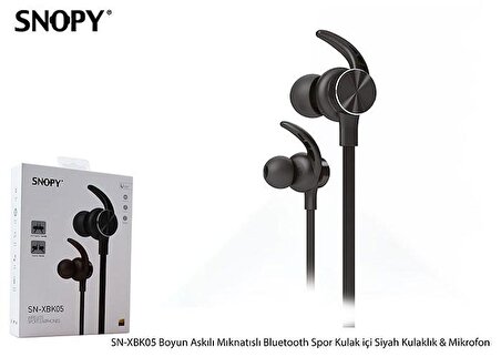 Snopy SN-XBK05 Siyah Boyun Askılı Mıknatıslı Bluetooth Kulaklık