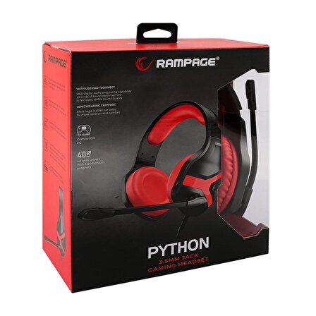 Rampage RM-X1 PYTHON Oyuncu Mikrofonlu Kulaklık
