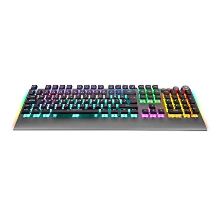 Rampage KB-R210 FAVORY Rainbow Aydınlatmalı Kristal Blue Switch Mekanik Gaming Oyuncu Klavyesi