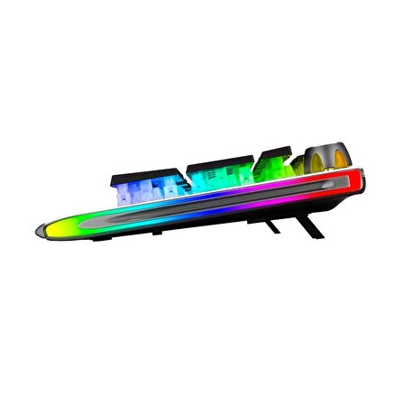 Rampage KB-R210 FAVORY Rainbow Aydınlatmalı Kristal Blue Switch Mekanik Gaming Oyuncu Klavyesi