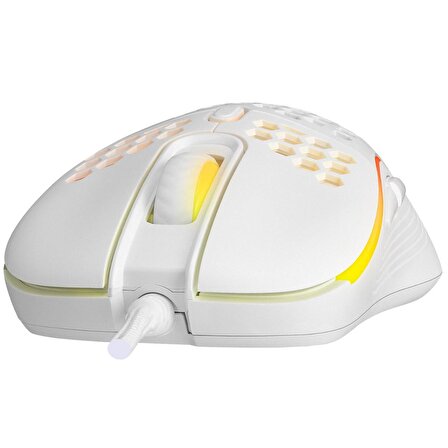 Rampage SMX-R85 GENTLE 12800 dpi Beyaz RGB Ledli Süper Hafif Makrolu Gaming Oyuncu Mouse