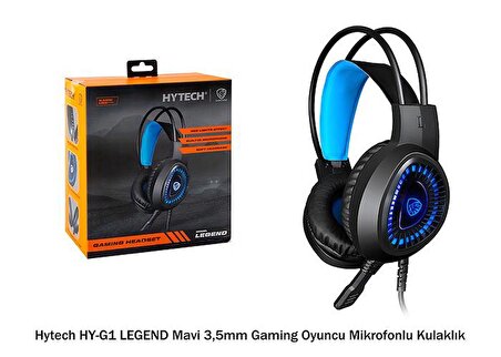 Hytech HY-G1 Legend Mavi 3.5mm Gaming Oyuncu Mikrafonlu Kulaklık