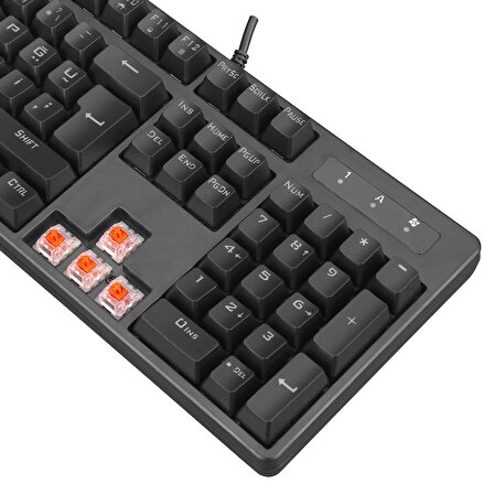 Everest KB-GX8 REDCORE USB 9 Renk Led Aydınlatmalı Red Switch Mekanik Gaming Oyuncu Klavyesi