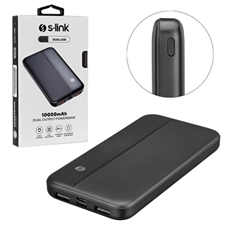 S-Link IP-G10N 10000 mAh Hızlı Şarj Powerbank 