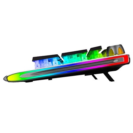 Rampage KB-R210 FAVORY Rainbow Aydınlatmalı Kristal Red Switch Mekanik Gaming Oyuncu Klavyesi
