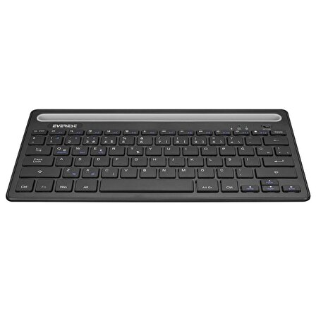 Everest KB-BT82 Siyah/Gümüş Bluetooth Ultra İnce+Şarjlı Q Mac/Win/Android/Ios Uyumlu Kablosuz klavye