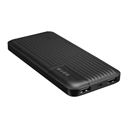 S-Link G101 10000 mAh 2*USB Çıkış + 1*Micro Giriş Siyah Taşınabilir Şarj Aleti