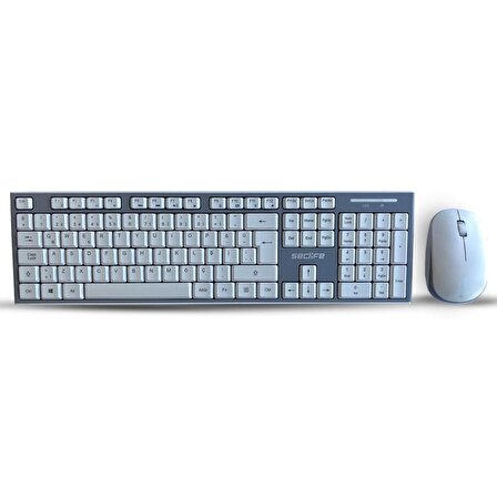 Seclife SKM-663 Q Beyaz Kablosuz Multimedya Klavye Mouse Set