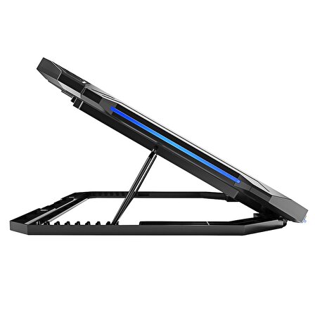 Rampage Sirius S46 RGB Işıklı 2 Fanlı Yükseklik Ayarlı 17" 2 USB Port Notebook Soğutucu