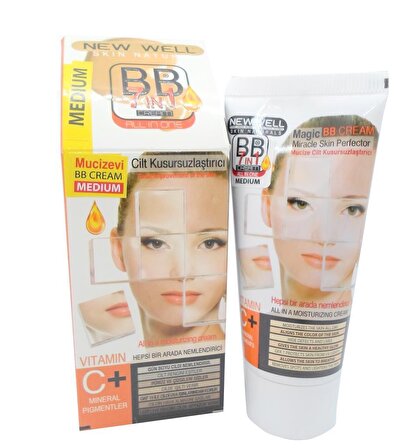 New Well Skin Natural BB Cream Medium 50 Ml. (BB Krem Cilt Kusursuzlaştırıcı-Orta)