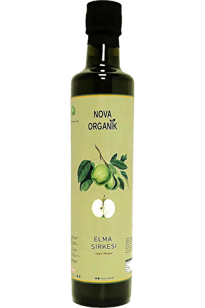 Organik Elma Sirkesi 500 ml Cam Şişe