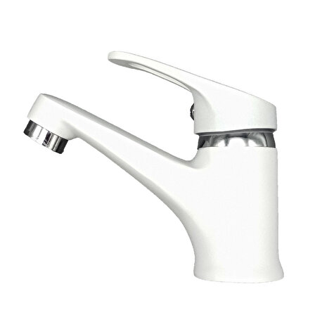 Cms Truva Beyaz Lavabo Bataryası banyo lavabo musluğu beyaz aç kapa