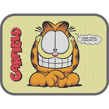 Garfield Kedi Kumu Paspası Dikdörtgen Never Trust A Smiling Cat