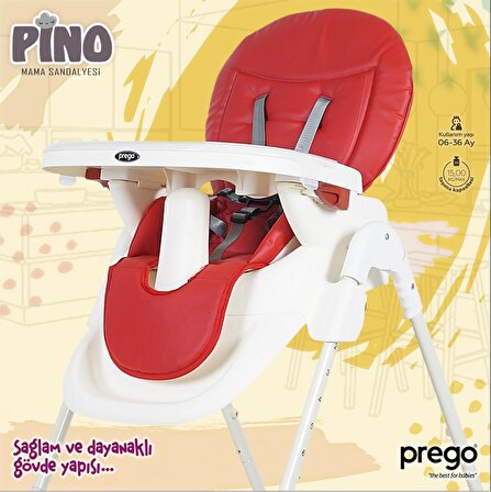 Prego 3034 Pino Mama Sandalyesi Pratik ve Hızlı Katlanabilir Kullanışlı ve Geniş Mama Tablası
