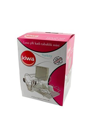 Kiwa Love Mini Çift Katlı Metal Bulaşıklık