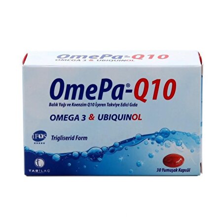 Tab Omepa Q10 Omega 3 Ve Ubikinol 30 Kapsül