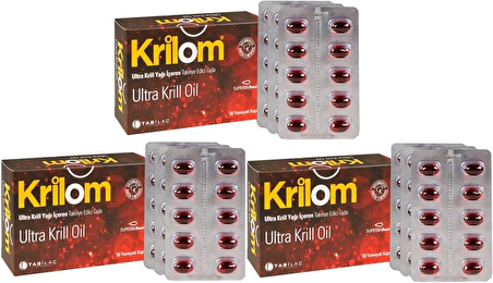 Tab Krilom Ultra Krill Yağı 30 Kapsül x 3 Adet