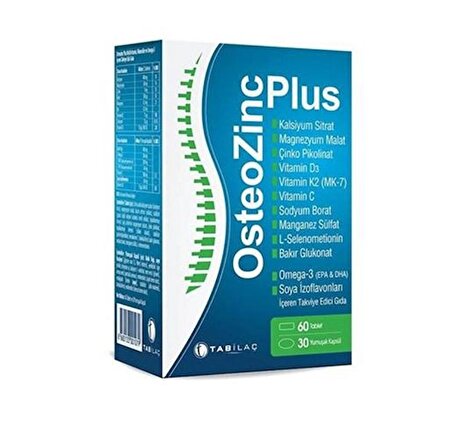 OsteoZinc Plus Takviye Edici Gıda 60 Tablet ve 30 Kapsül