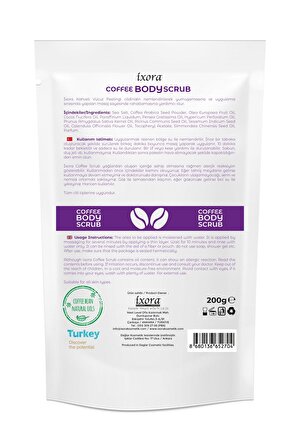 ixora Coffee Body Scrub Kahveli Peeling 200 gr