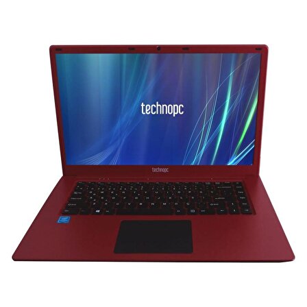Technopc Tı15N33 N3350E 4Gb Ram 128Gb +240Gb Ssd Freedos Kırmızı 15.6" Notebook /