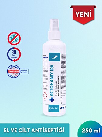 ACTOHAND® IPA 250 ml | El ve Cilt Antiseptiği - İzopropil Alkol 75 % (v/v)