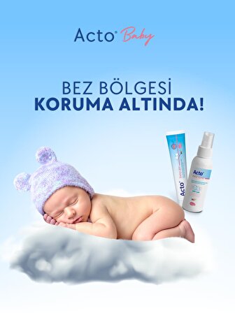 ACTO® BABY SPRAY 100 ml | Bebekler için Koruyucu Pişik Spreyi | Bez Bölgesi Bakım Spreyi