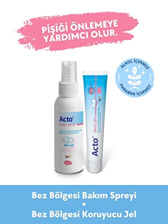 ACTO® BABY GEL 50 ml | Bebekler için Koruyucu Pişik Jeli | Bez Bölgesi Bakım Jeli
