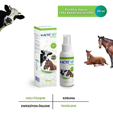 ACTO® VET SOLUTION 50 ml Büyükbaş Hayvanlar için Yara Bakım Solüsyonu